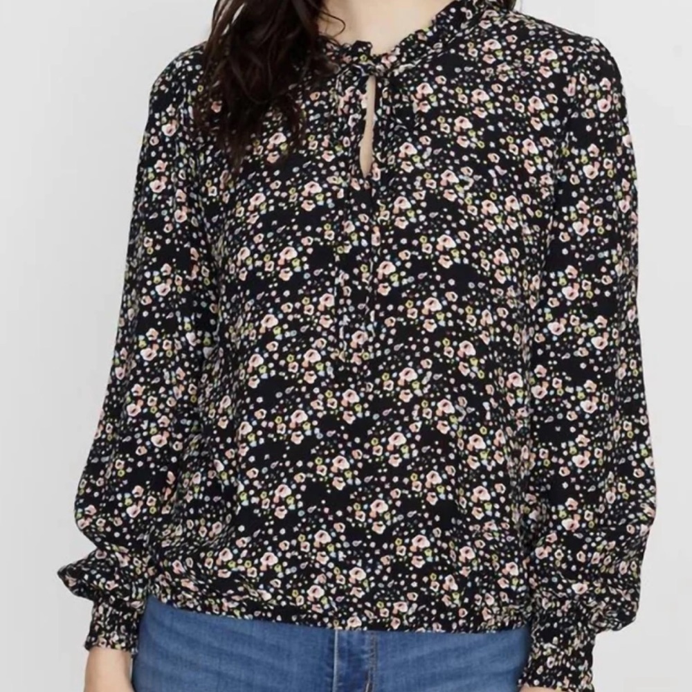 Sanctuary Resolution Smocked Sleeve Blouse Size S